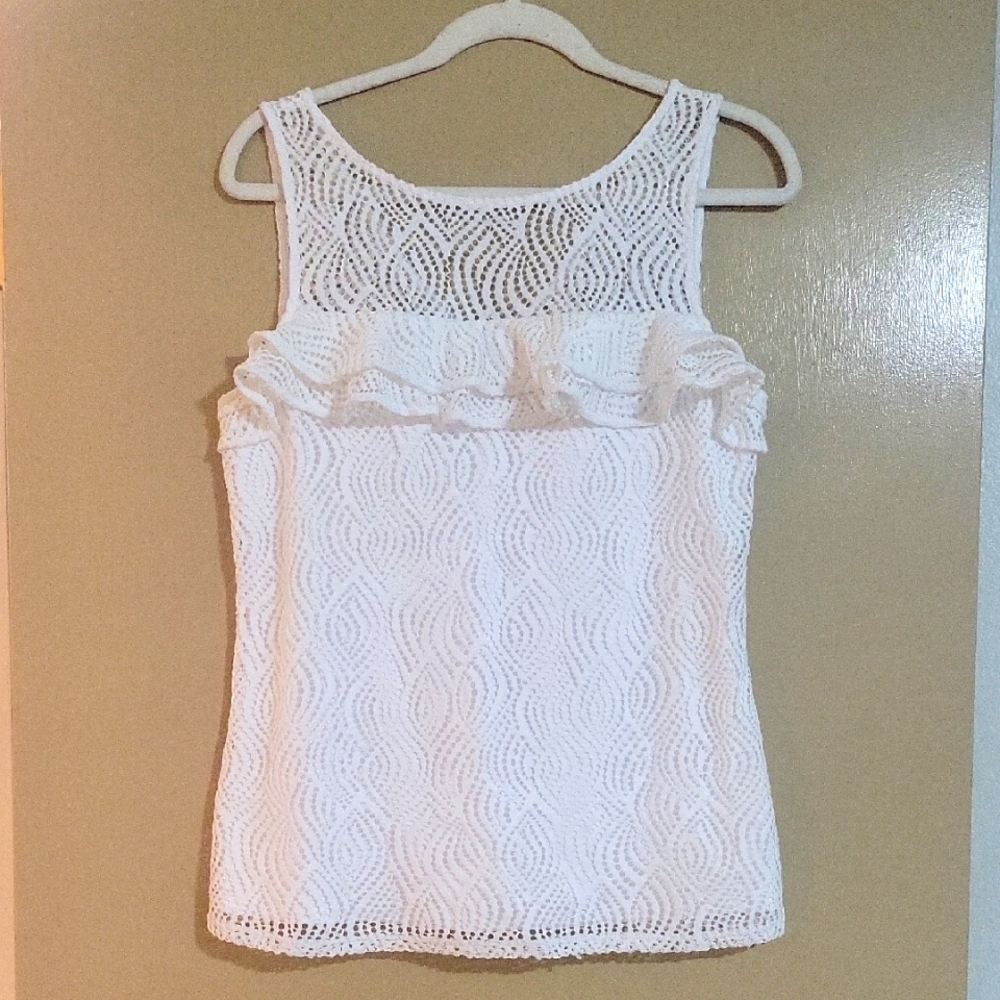 Lilly Pulitzer Crochet Lace Tank Women's M